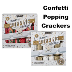 Christmas Crackers - Popping Confettie, 6 Piece